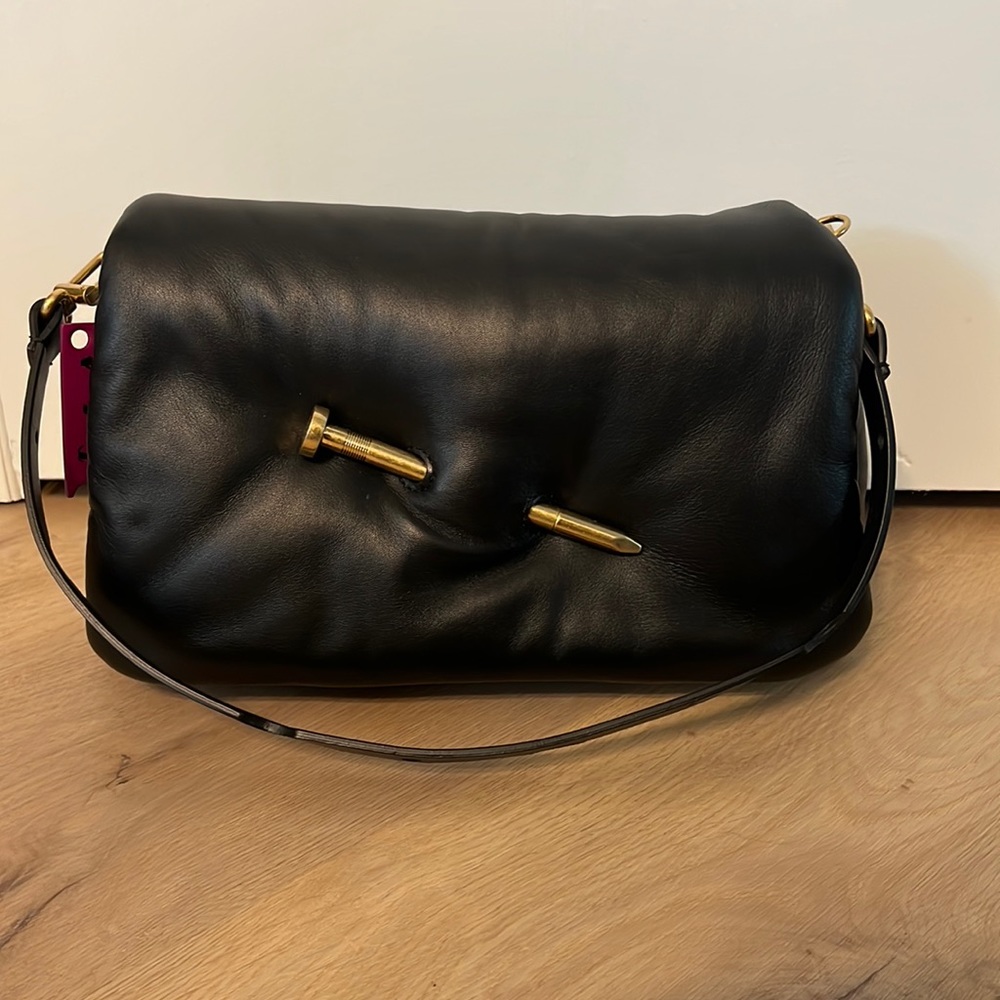 Off-White nailed leather shoulder bag